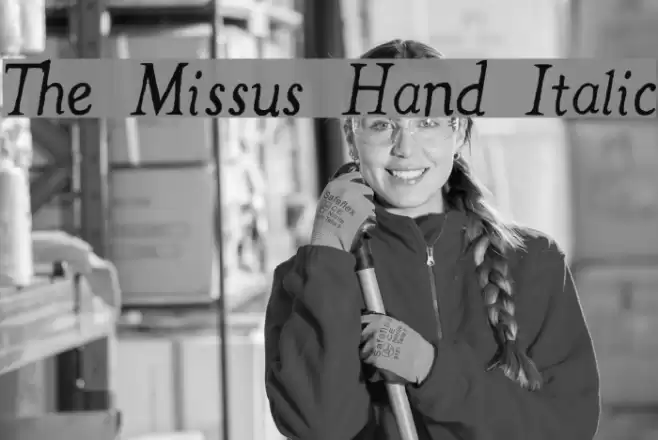 The Missus Hand Italic Font examples