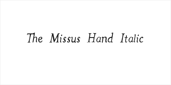 The Missus Hand Italic Logo
