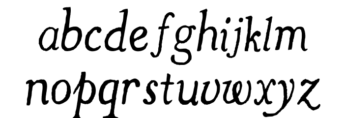 The Missus Hand Italic Font LOWERCASE