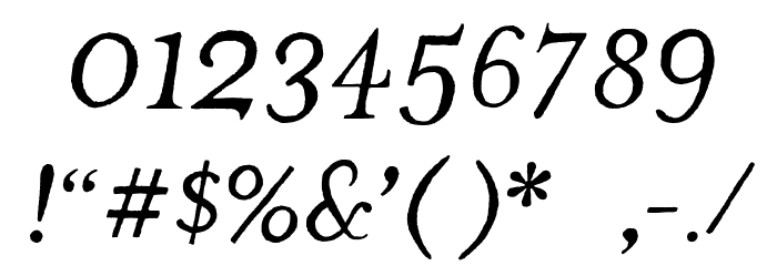The Missus Hand Oblique Font OTHER CHARS