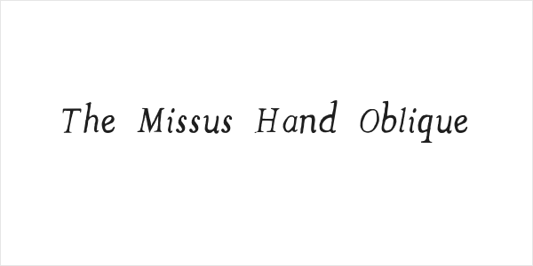 The Missus Hand Oblique Logo