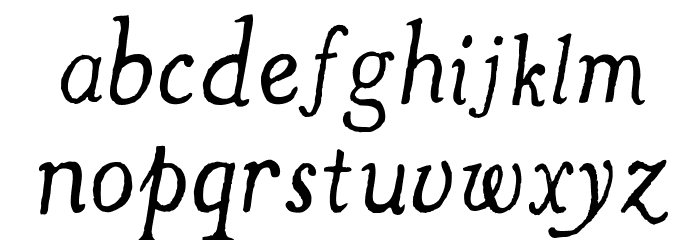 The Missus Hand Oblique Font LOWERCASE