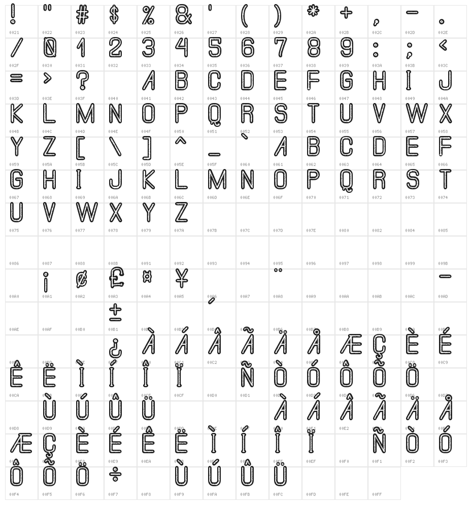 The Misty South St Character Map