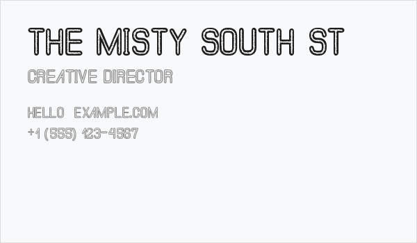 The Misty South St Business Card