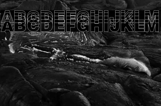 The Modern Chaos Font examples