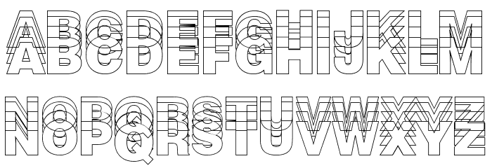 The Modern Chaos Font LOWERCASE