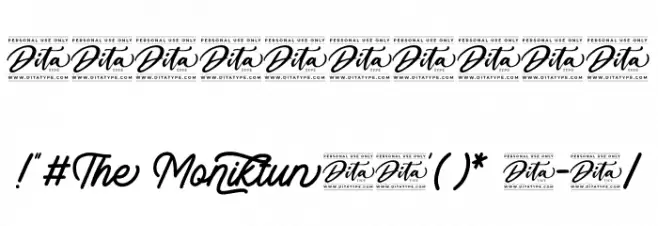 The Moniktun Personal Use Font OTHER CHARS
