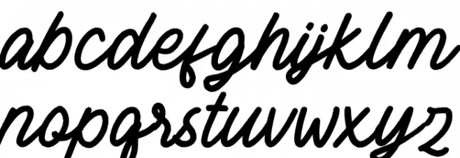 The Moniktun Personal Use Schriftart Kleinbuchstaben