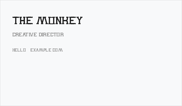 The Monkey Business Card