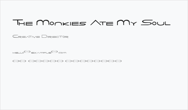 The Monkies Ate My Soul Business Card