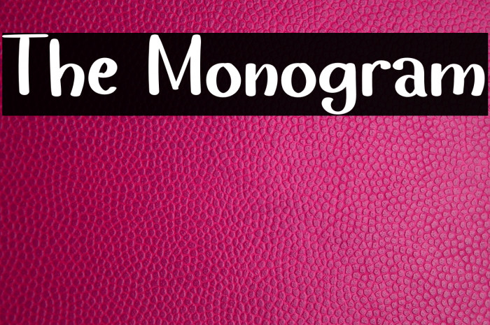 The Monogram Example 1