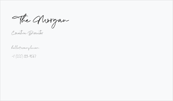 The Morgan Business Card