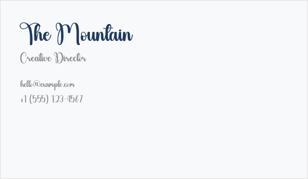 The Mountain Business Card