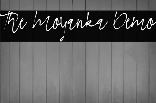 The Moyanka Demo Font examples