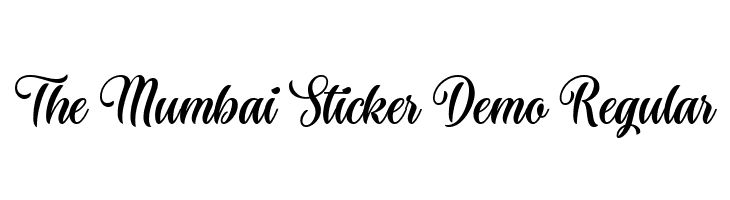 The Mumbai Sticker Demo Regular  नि: शुल्क फ़ॉन्ट्स डाउनलोड