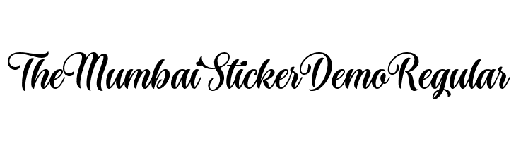 The Mumbai Sticker Demo Regular  Descarca Fonturi Gratis