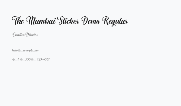 The Mumbai Sticker Demo Regular Business Card