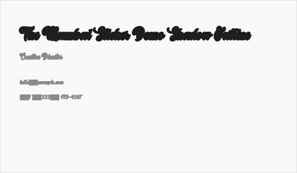 The Mumbai Sticker Demo Shadow Outline Business Card