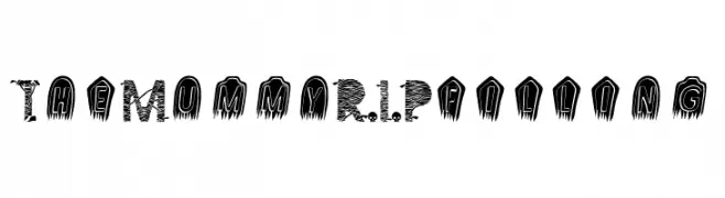 The Mummy R.I.P filling  font caratteri gratis