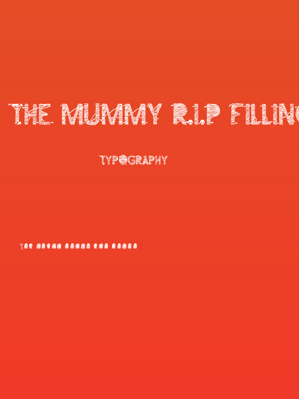 The Mummy R.I.P filling Poster
