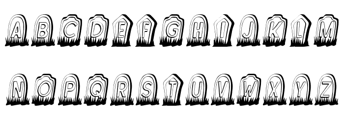 The Mummy R.I.P Font LOWERCASE