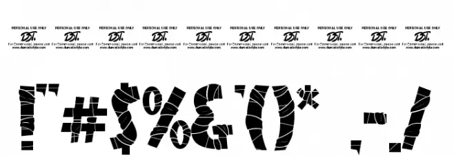 The Mummy Font OTHER CHARS