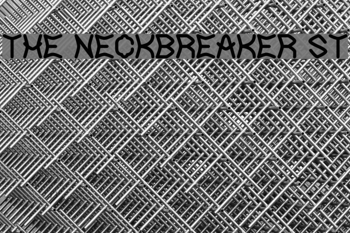 The Neckbreaker St Font examples