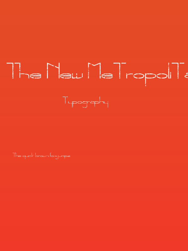 The New Metropolitan Poster