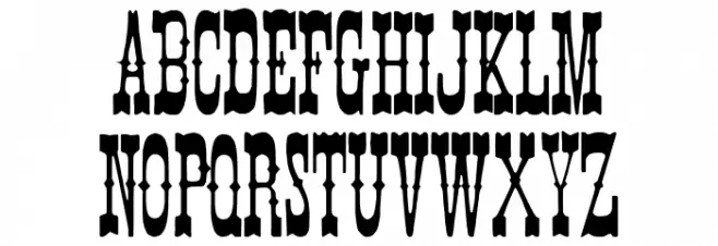 The New Rancho Font UPPERCASE