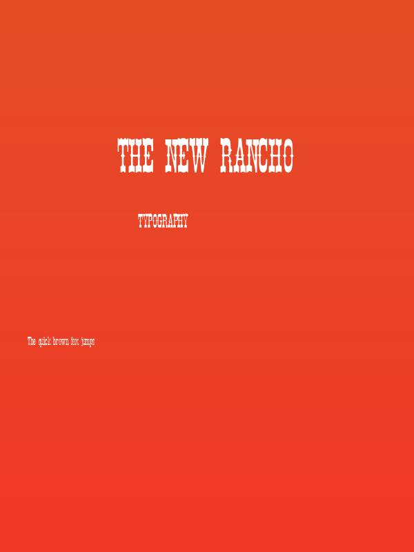 The New Rancho Poster