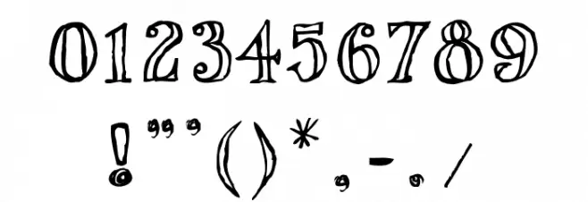 The Nigel FontRegular Font OTHER CHARS