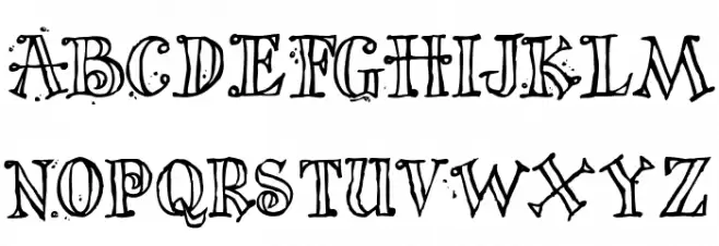 The Nigel FontRegular フォント 大文字