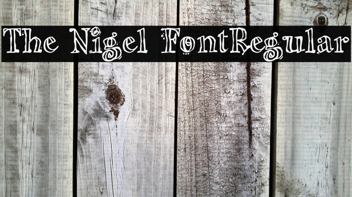 The Nigel FontRegular Example 2