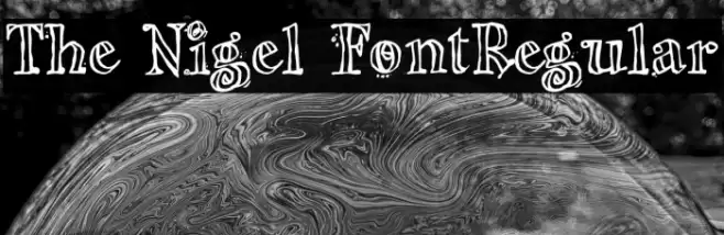 The Nigel FontRegular Font examples