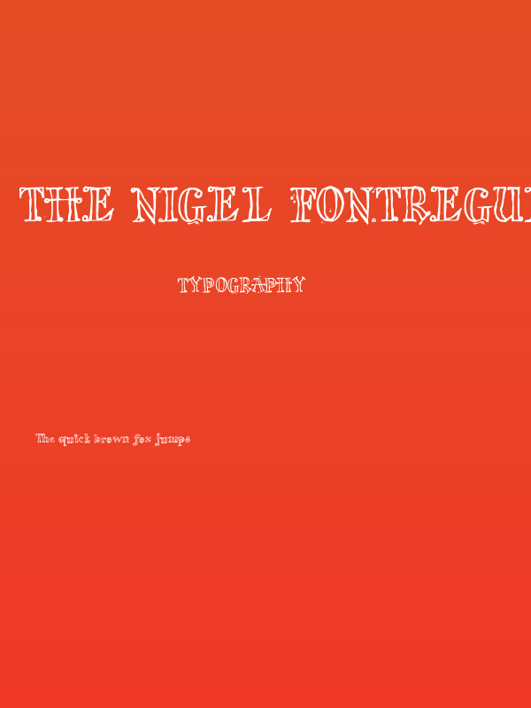 The Nigel FontRegular Poster