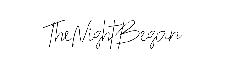 The Night Began  font caratteri gratis
