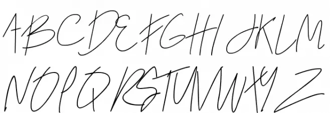 The Night Began Font UPPERCASE