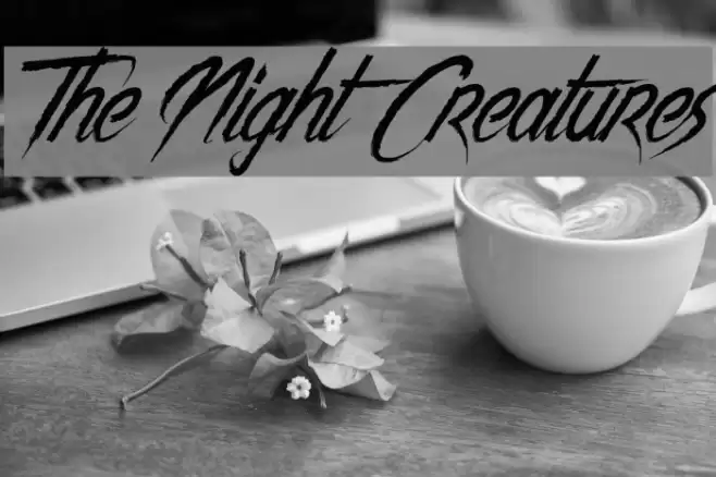 The Night Creatures Font examples