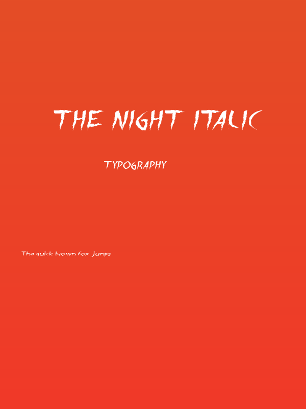 The Night Italic Poster