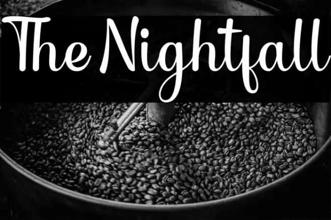 The Nightfall Font examples