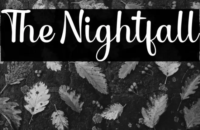 The Nightfall Font examples