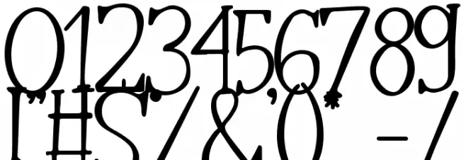 The Nightmare Font OTHER CHARS