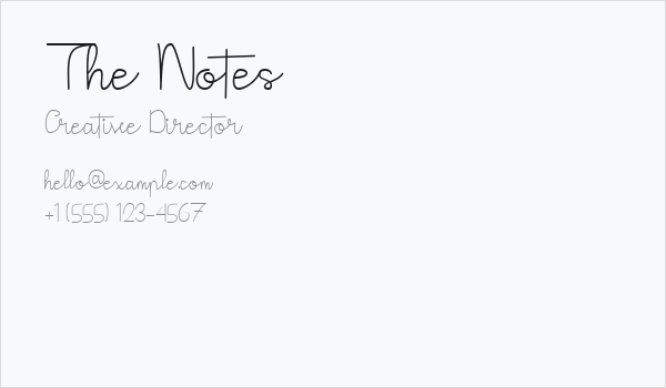 The Notes Business Card