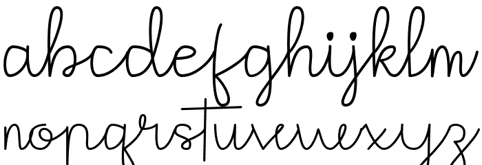 The Notes Font LOWERCASE