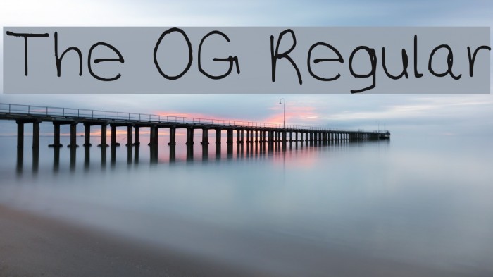 The OG Regular Font examples