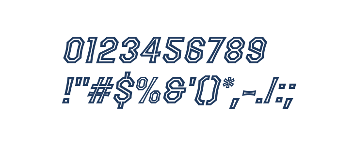 The October One Italic Other Characters