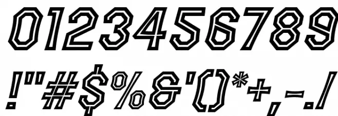 The October One Italic Font OTHER CHARS