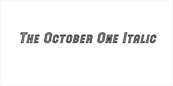 The October One Italic Logo