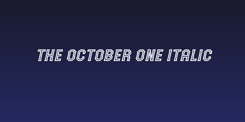 The October One Italic Social Header