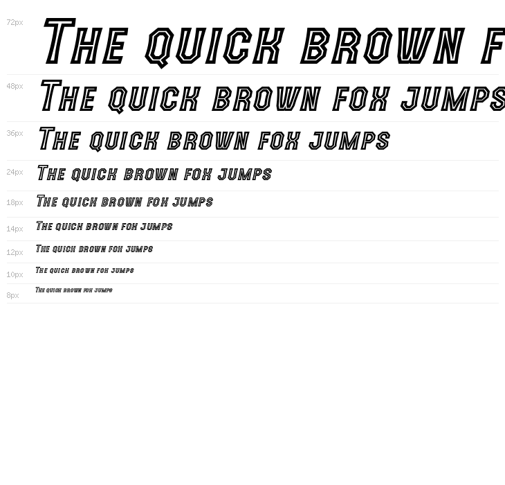 The October One Italic Waterfall